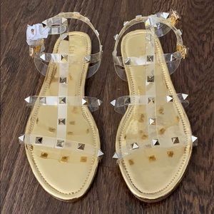 Clear sandals